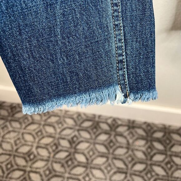 Current Elliott Womens 28 Blue‎ Denim Jeans Frayed Hem Capsule Crop - Picture 6 of 14